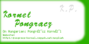 kornel pongracz business card